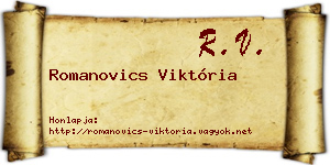 Romanovics Viktória névjegykártya