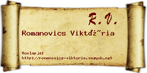 Romanovics Viktória névjegykártya