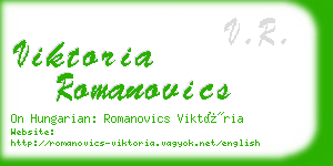 viktoria romanovics business card